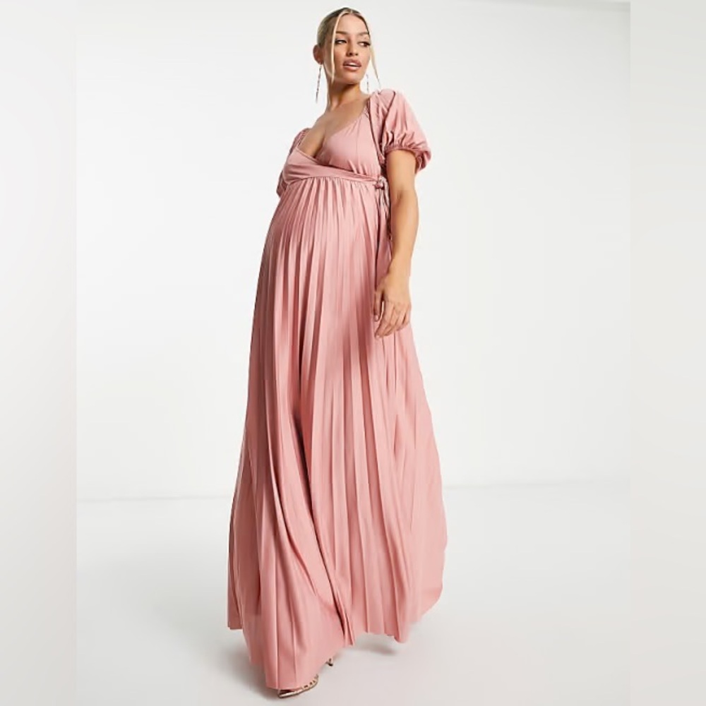 ASOS design maternity puff sleeve dress
